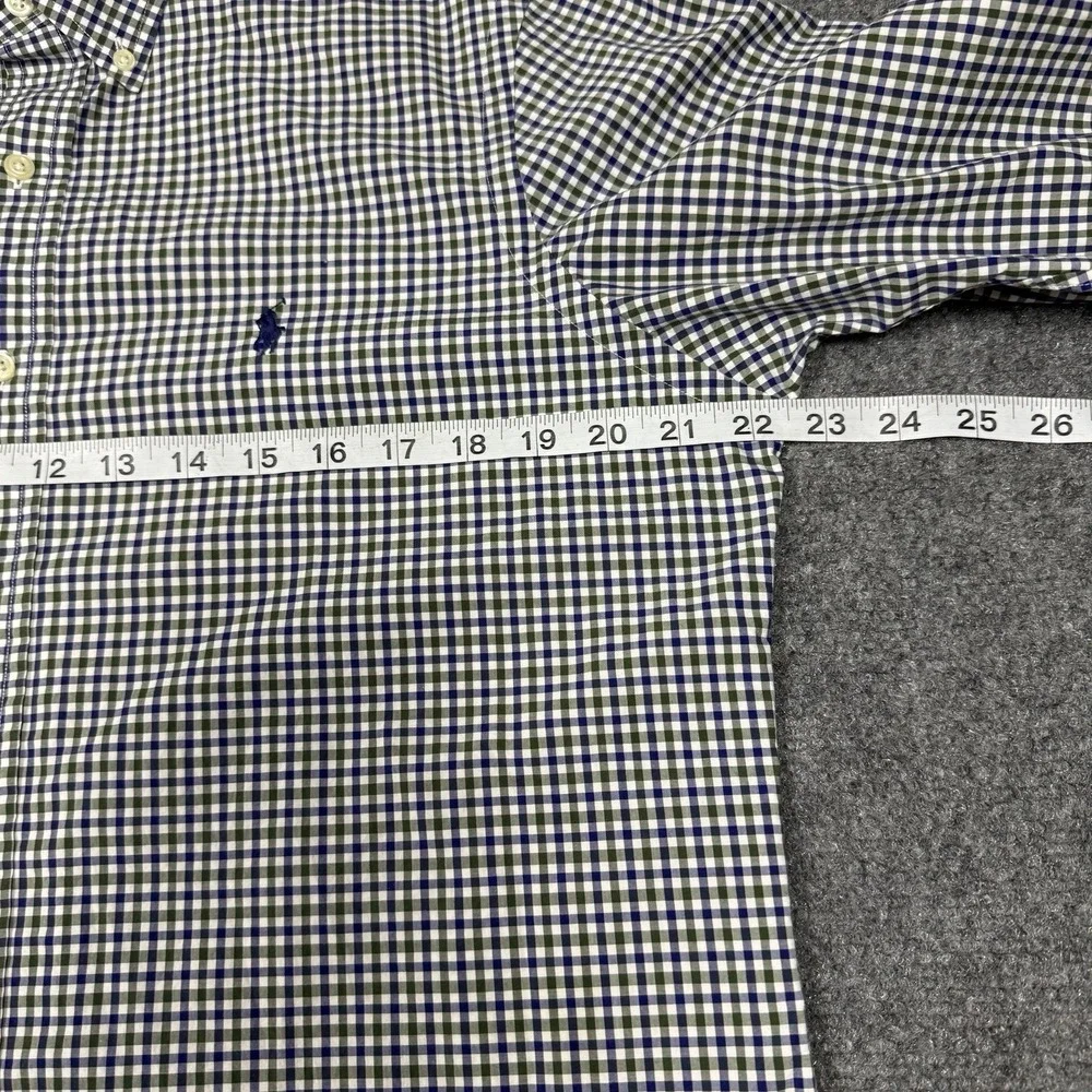 Polo Ralph Lauren Men's Gingham Check Button Down Shirt Blue Green Medium